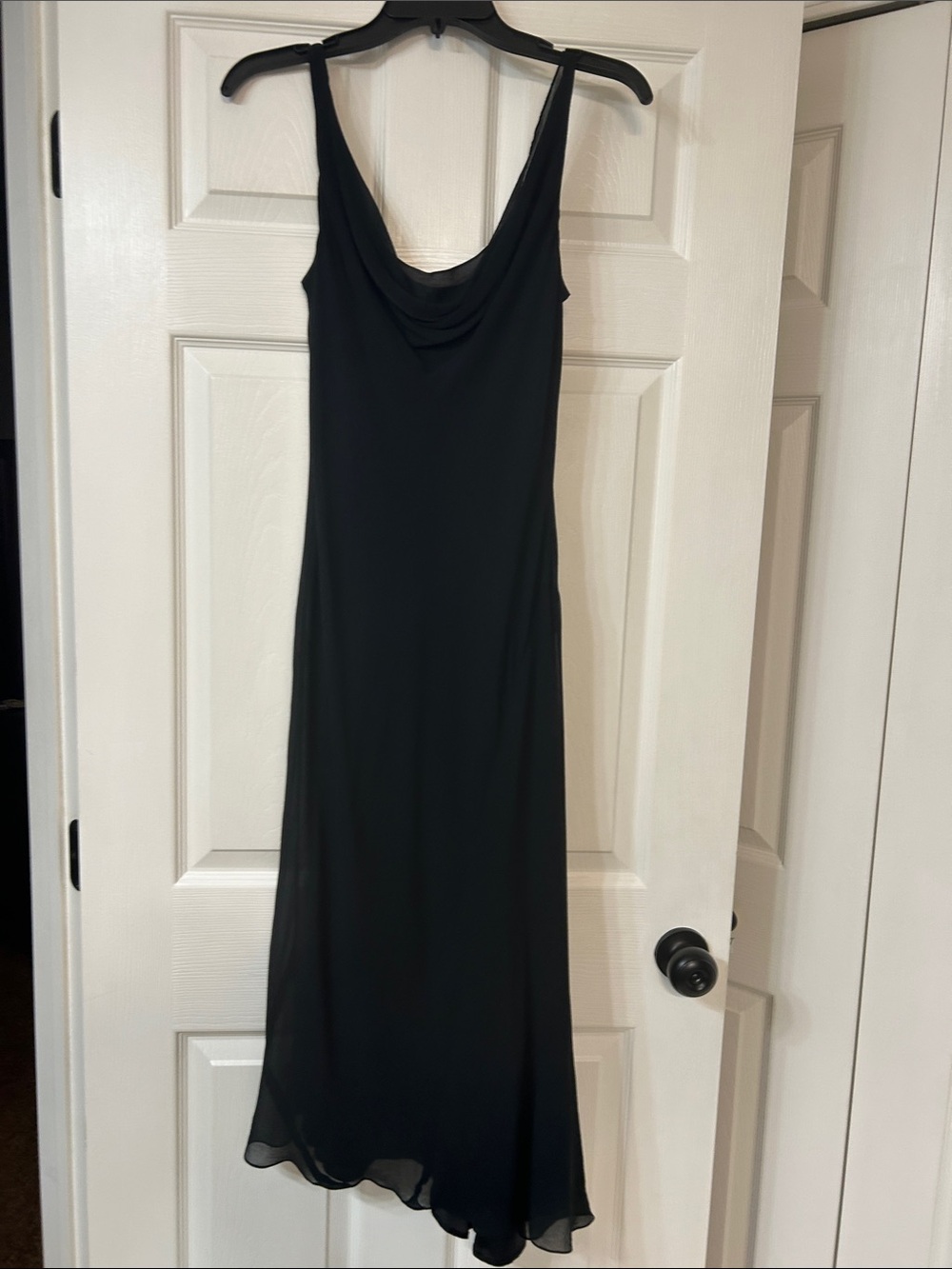 Nine West Black Cowl Neck Midi Slip Dress